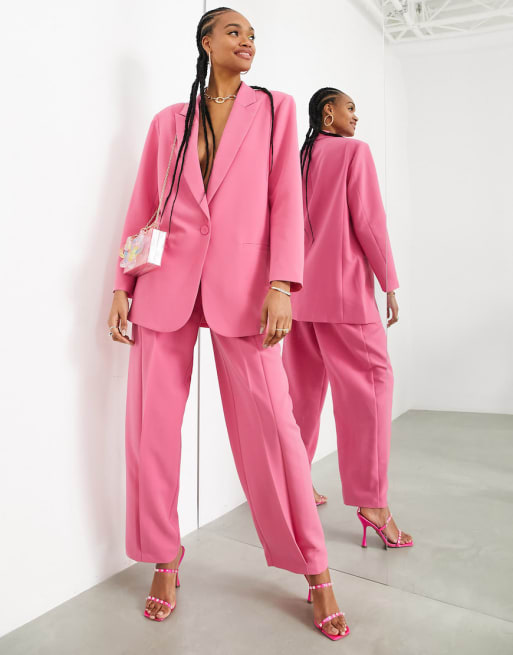 Pink blazer deals and pants