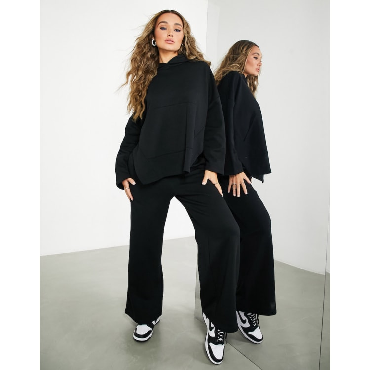 ASOS EDITION wide leg jersey sweatpants in mink