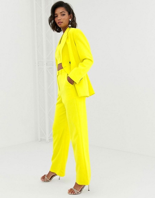 ASOS EDITION three piece mansy suit in yellow