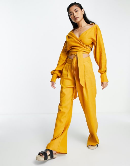 ASOS EDITION top & pants in mustard | ASOS