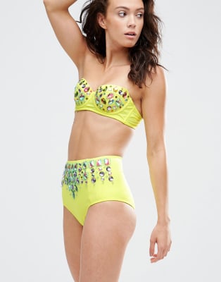 asos embellished bikini