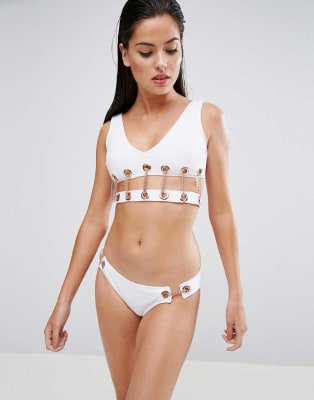 asos gold bikini