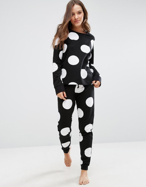 ASOS LOUNGE Giant Spot Sweat & Jogger