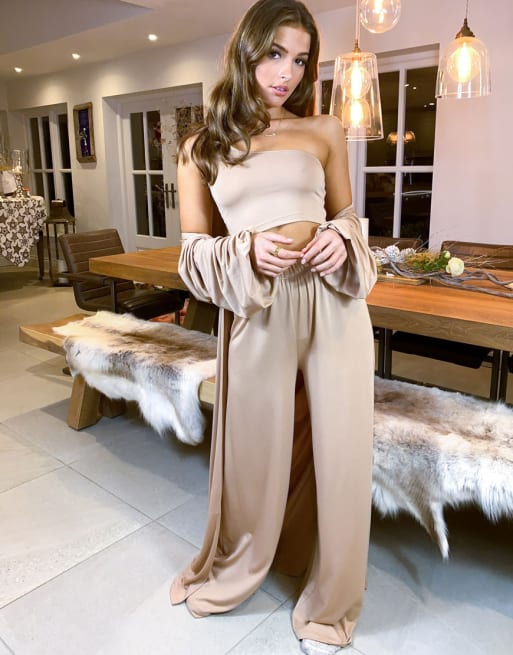 ASOS LUXE – Beige mysset i åtsmitande modell