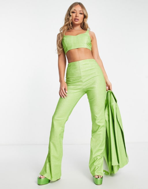 ASOS LUXE co ord in glitter green ASOS