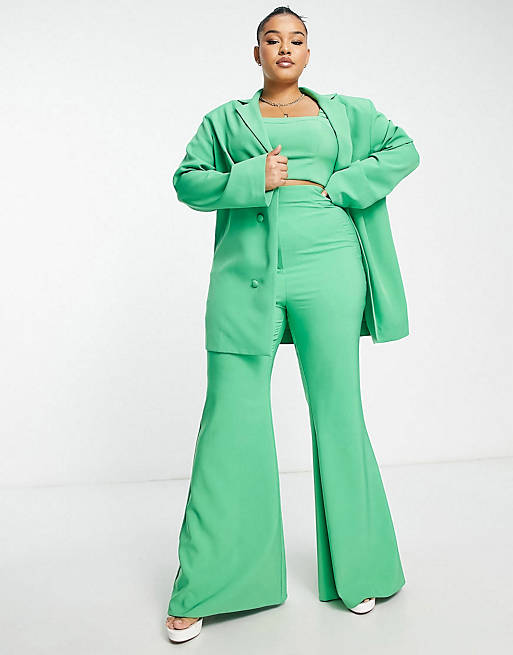 ASOS LUXE Curve co-ord suit in green