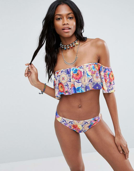 ASOS Mexican Floral Tile Print Bikini Set ASOS