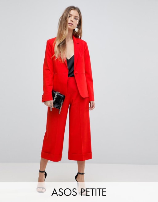 ASOS PETITE Tailored Mix & Match Suit Pants in Red