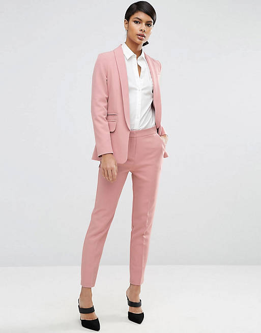 ASOS Premium Edge to Edge Suit in Dusty Pink