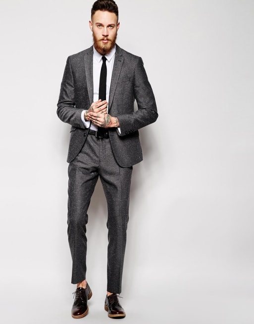 ASOS Skinny Fit Suit In Neppy Tweed | ASOS