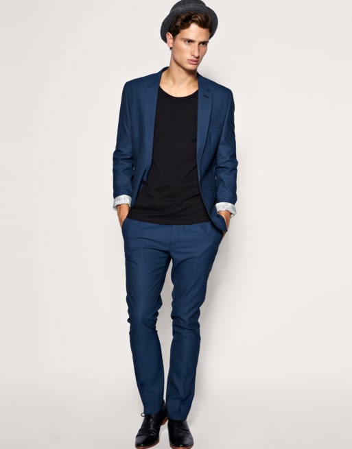 ASOS Slim Fit Electric Blue Suit