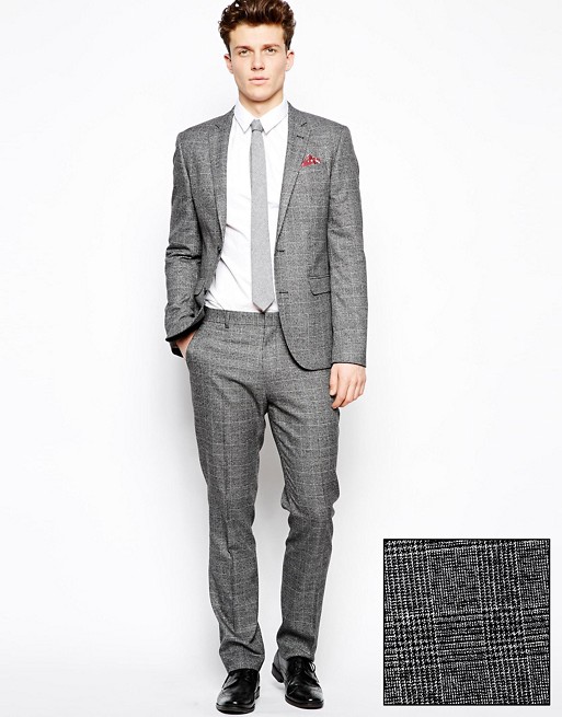 ASOS Slim Fit Suit Grey Check