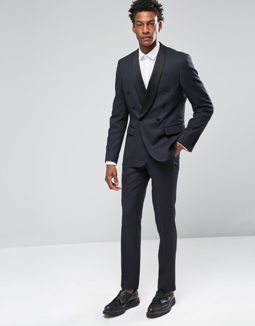 Asos Slim Tuxedo In Navy Asos 9224