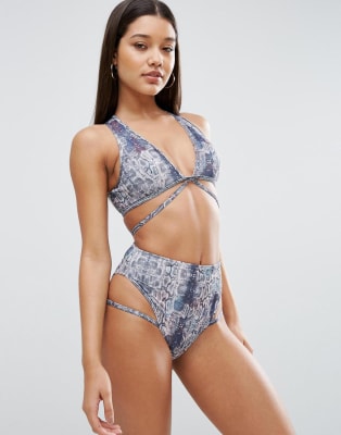 asos snakeskin bikini