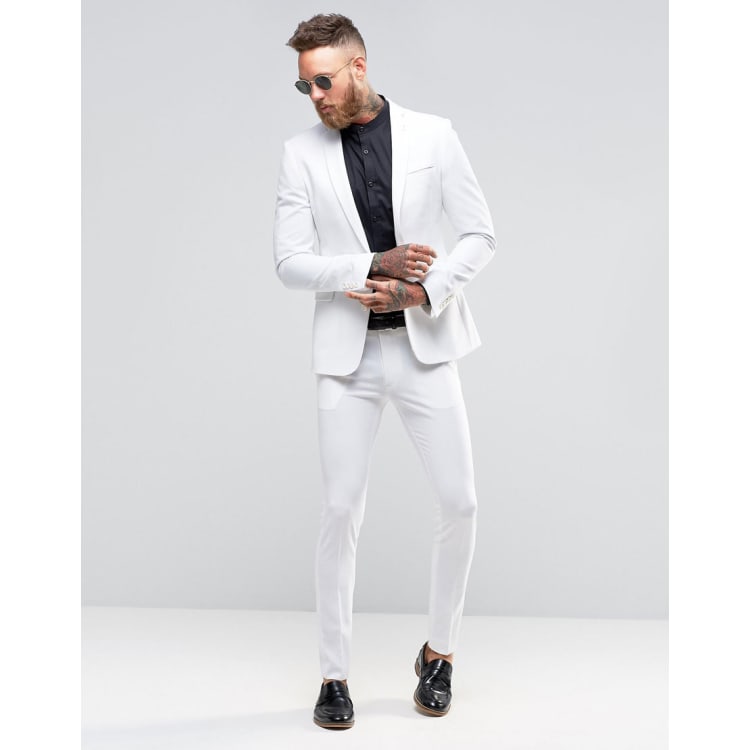 ASOS Super Skinny Fit Suit In White ASOS