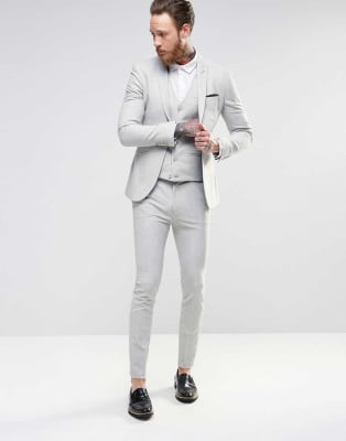 herringbone gray suit