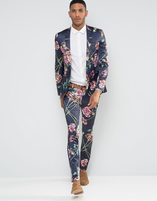 Asos mens outlet floral suit