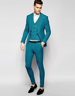 Mens wedding sale suits turquoise