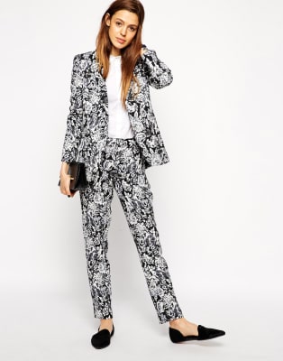 belle mono jacquard dress