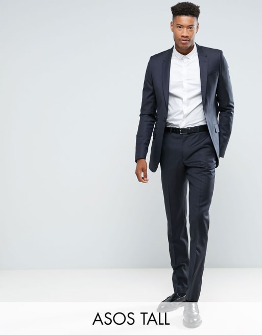 ASOS TALL – Garnitur o dopasowanym kroju ze 100% wełny 