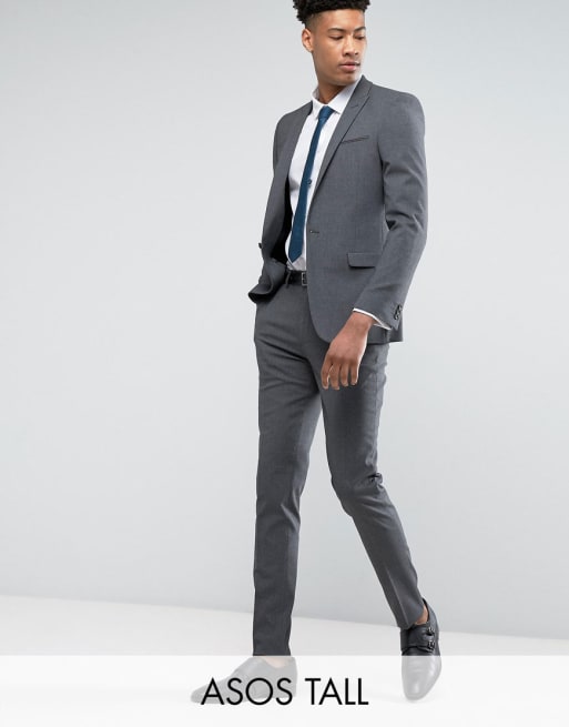 ASOS TALL Skinny Suit In Charcoal ASOS