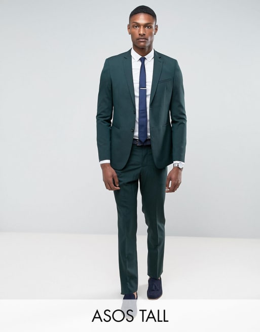 ASOS TALL Slim Suit In Green 