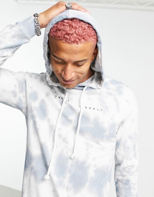 ASOS Unrvlld Spply - Coordinato con stampa slavata e logo, colore blu