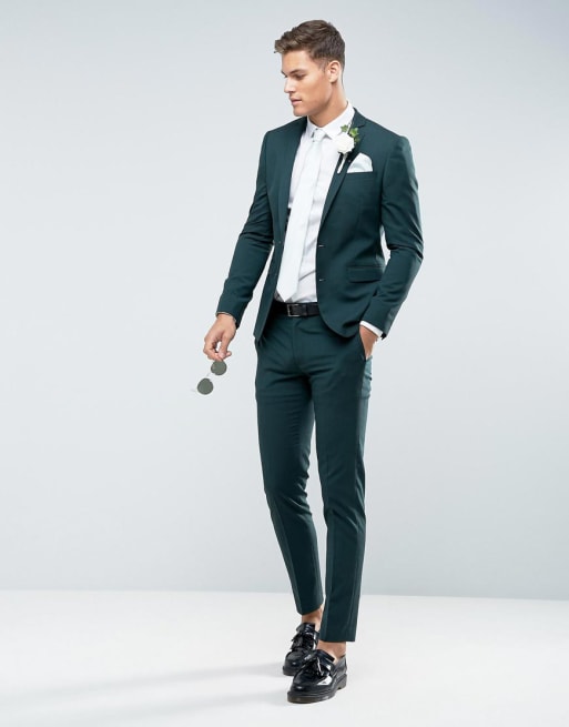 ASOS Wedding Skinny Suit In Forest Green | ASOS