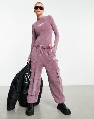 Asos Weekend Collective Set In Washed Purple Asos