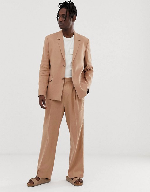 ASOS WHITE co-ord suit in linen