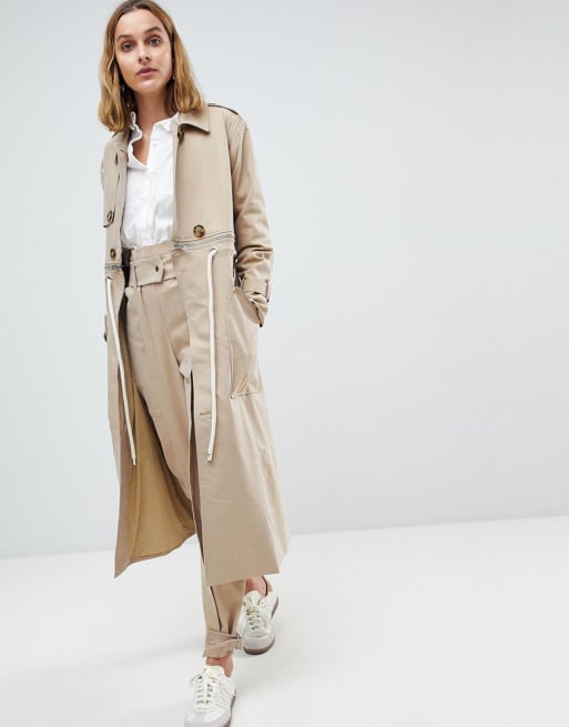 Asos white trench on sale coat