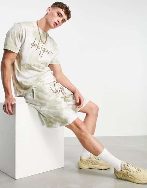 ASOS x Dark Future - Coordinato con logo ricamato, colore marrone slavato