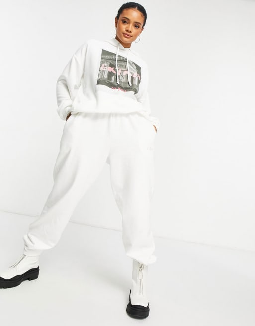 ASYOU co-ord with polaroid graphic in white