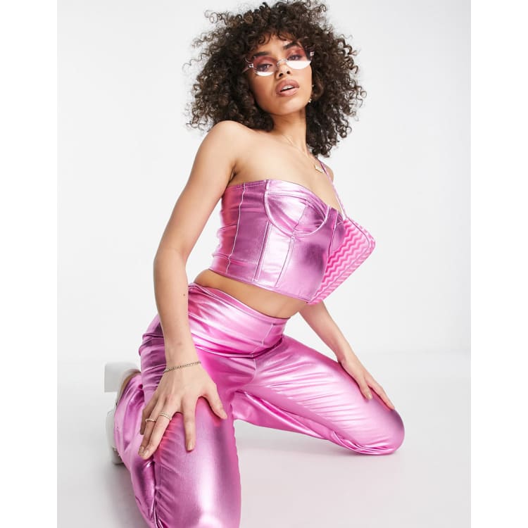 ASYOU metallic set in pink | ASOS