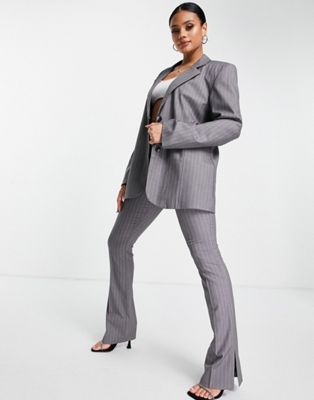 ASYOU pinstripe co-ord in charcoal