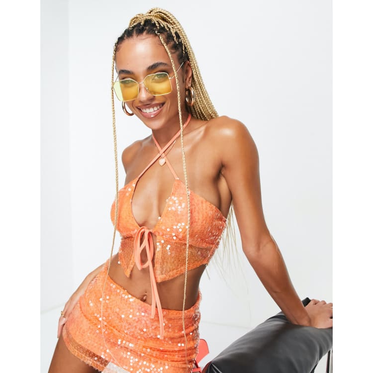 ASYOU sequin in orange - part of a set | ASOS