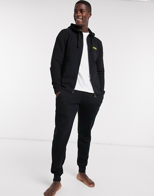 Barbour International Essential small logo tracksuit in black