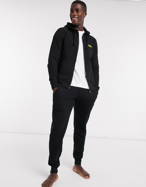 Barbour International Essential small logo tracksuit in black ASOS