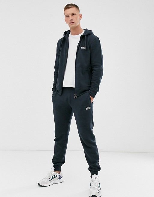 Barbour International essential small logo tracksuit set in navy