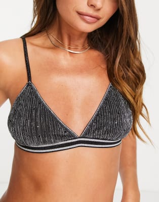 Becksondergaard - Tassie - Ensemble de lingerie à sequins - Noir