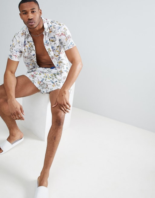 Bellfield - Combi-set met Hawaiiprint