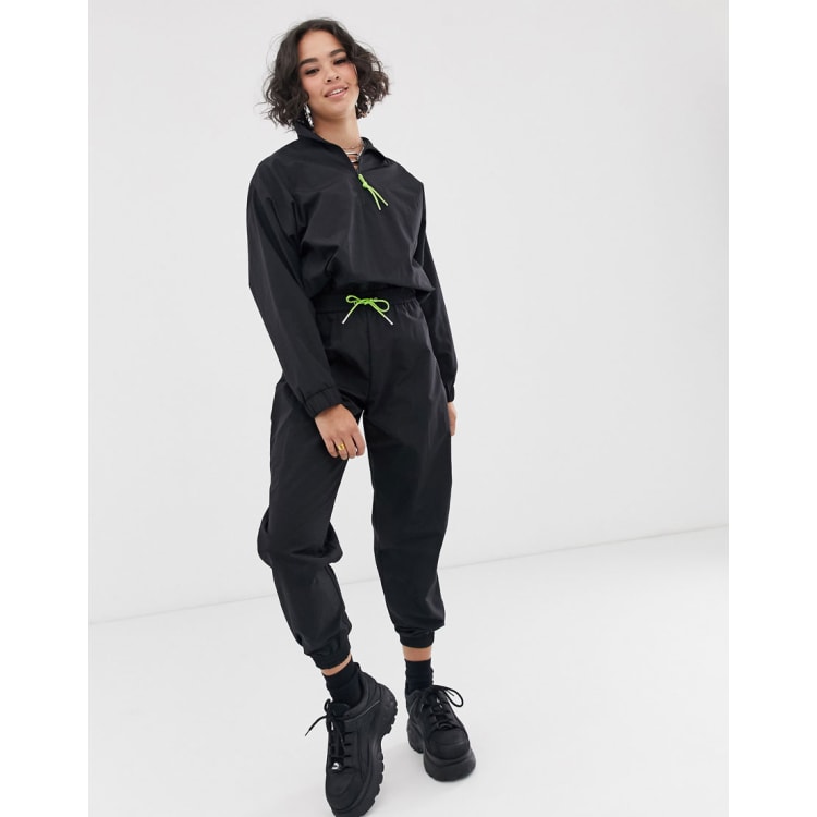 Black shell deals suit joggers