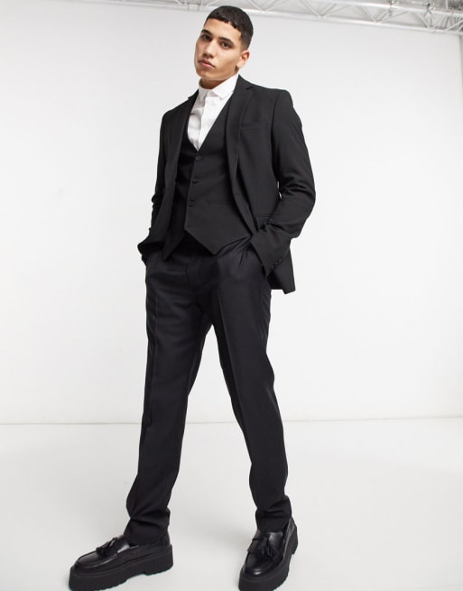 Bolongaro Trevor plain skinny suit in navy