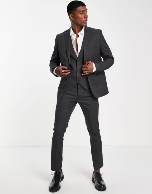 Bolongaro Trevor wedding plain suit in gray