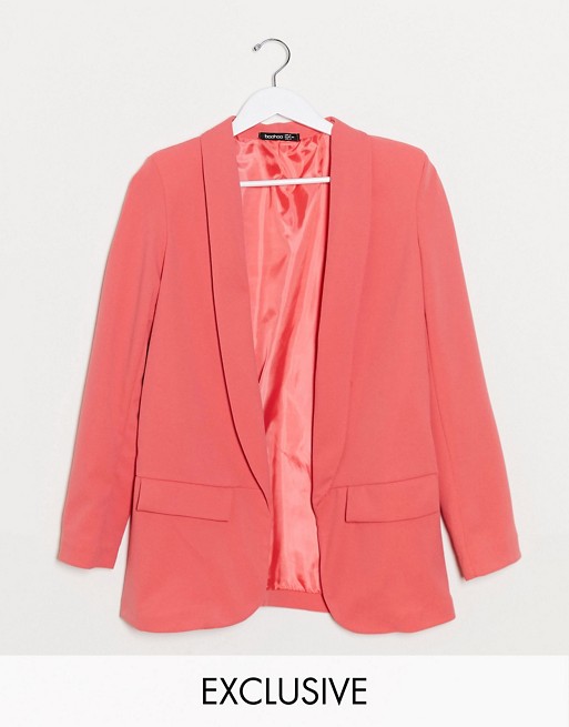 Boohoo exclusive co-ord tailored blazer in pink