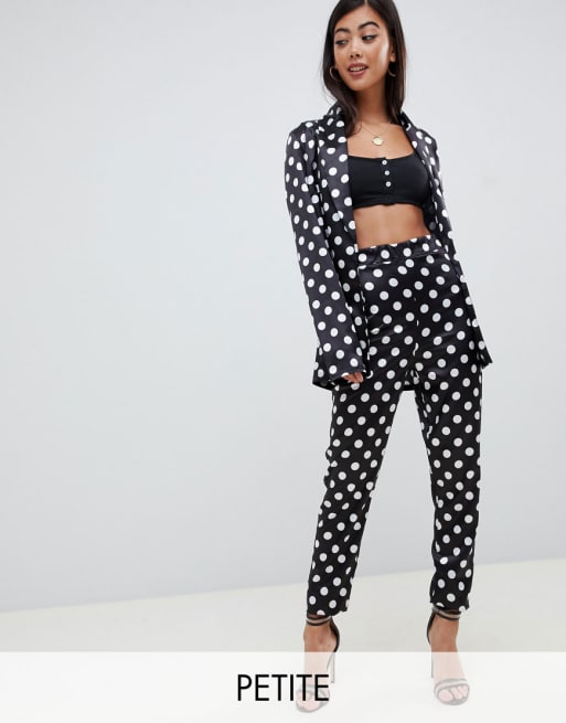 Polka-dot satin pants - Women