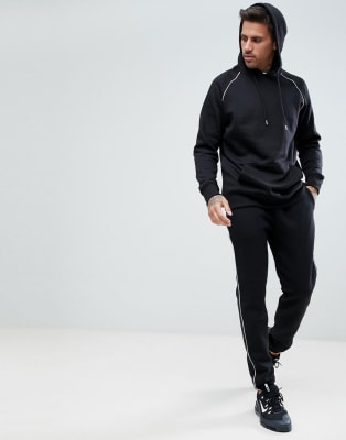 asos black tracksuit