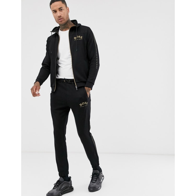 Hugo boss tracksuit black and cheap white