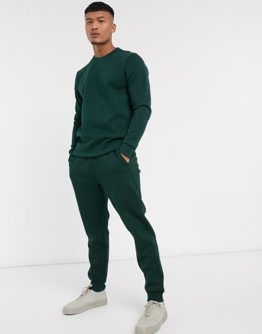 BOSS Athleisure small logo tracksuit set in green ASOS