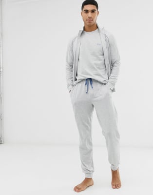 BOSS Bodywear Logo Suit In Grey | ASOS